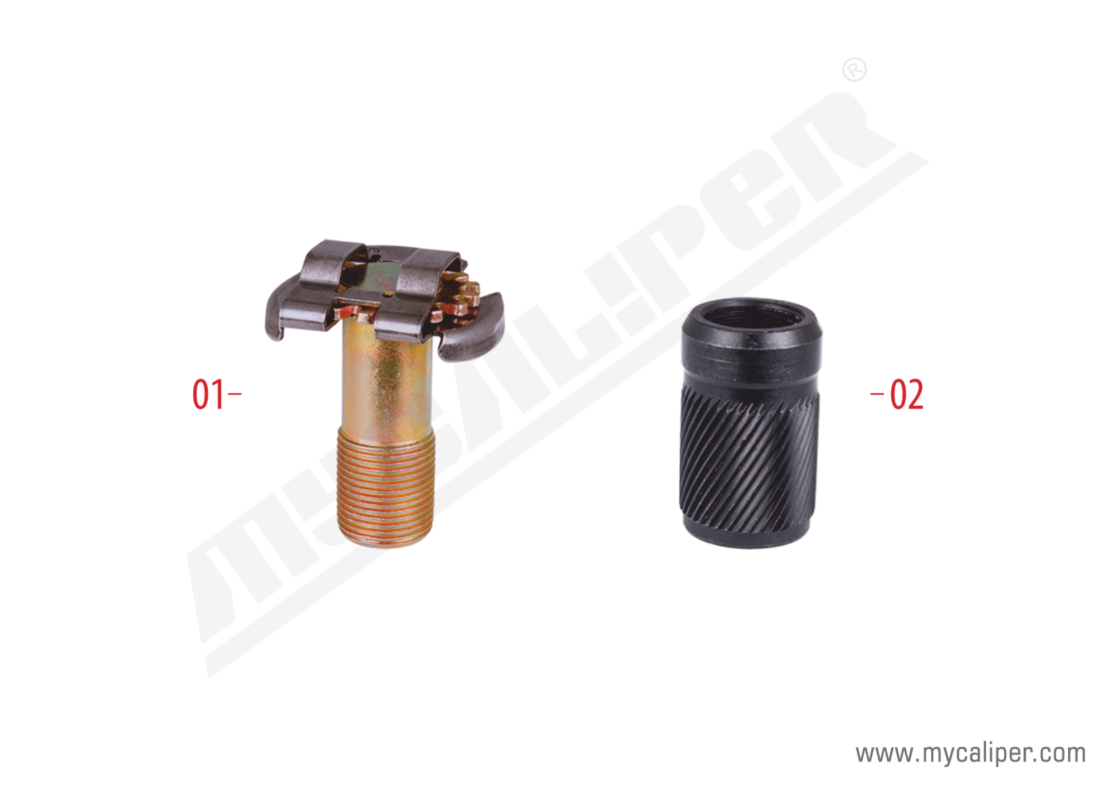 Brake Adjusting Bolt & Bush Kit (Thick Teeth - New Type) 