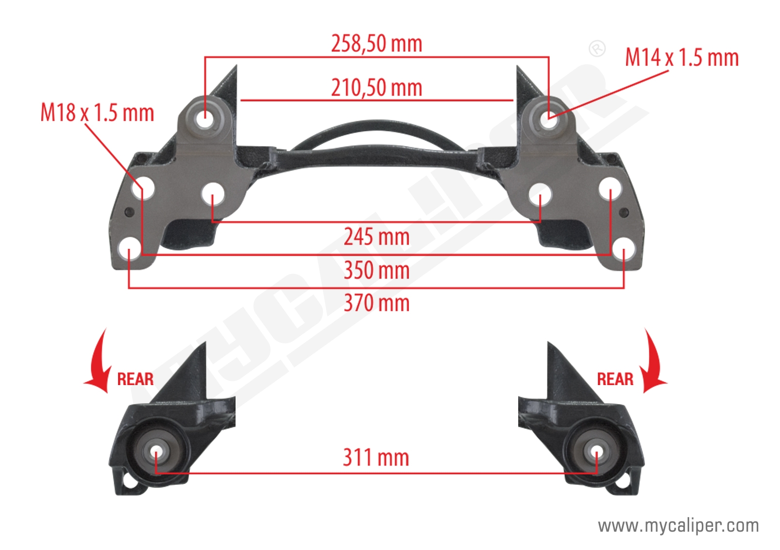 Caliper Carrier for Haldex ModulX 