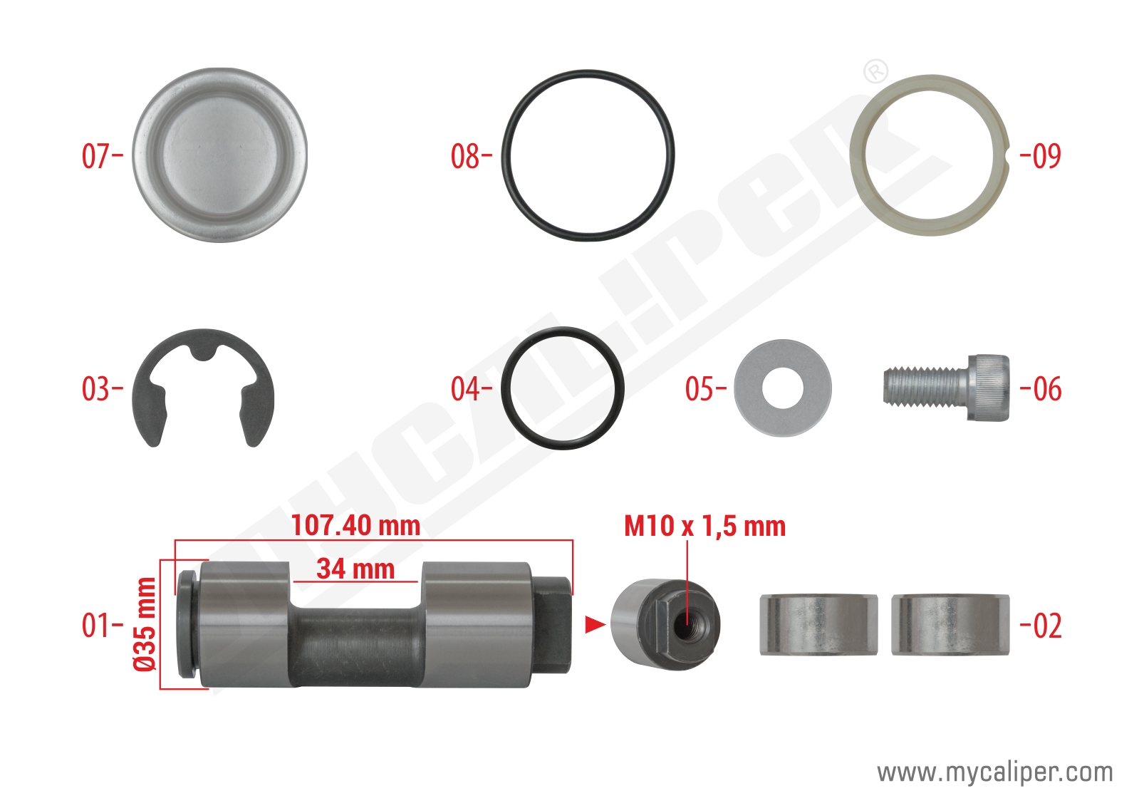 Caliper Hand Brake Repair Kit 