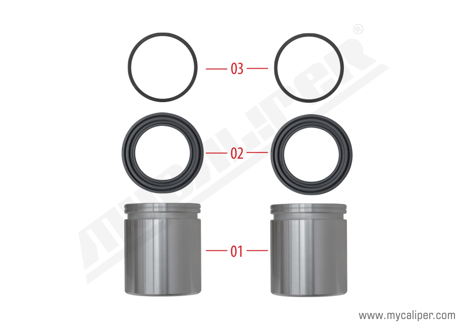 Caliper Piston & Seal Kit 