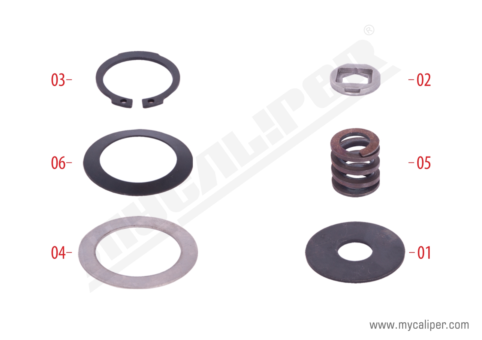 Caliper Washers & Circlips Repair Kit