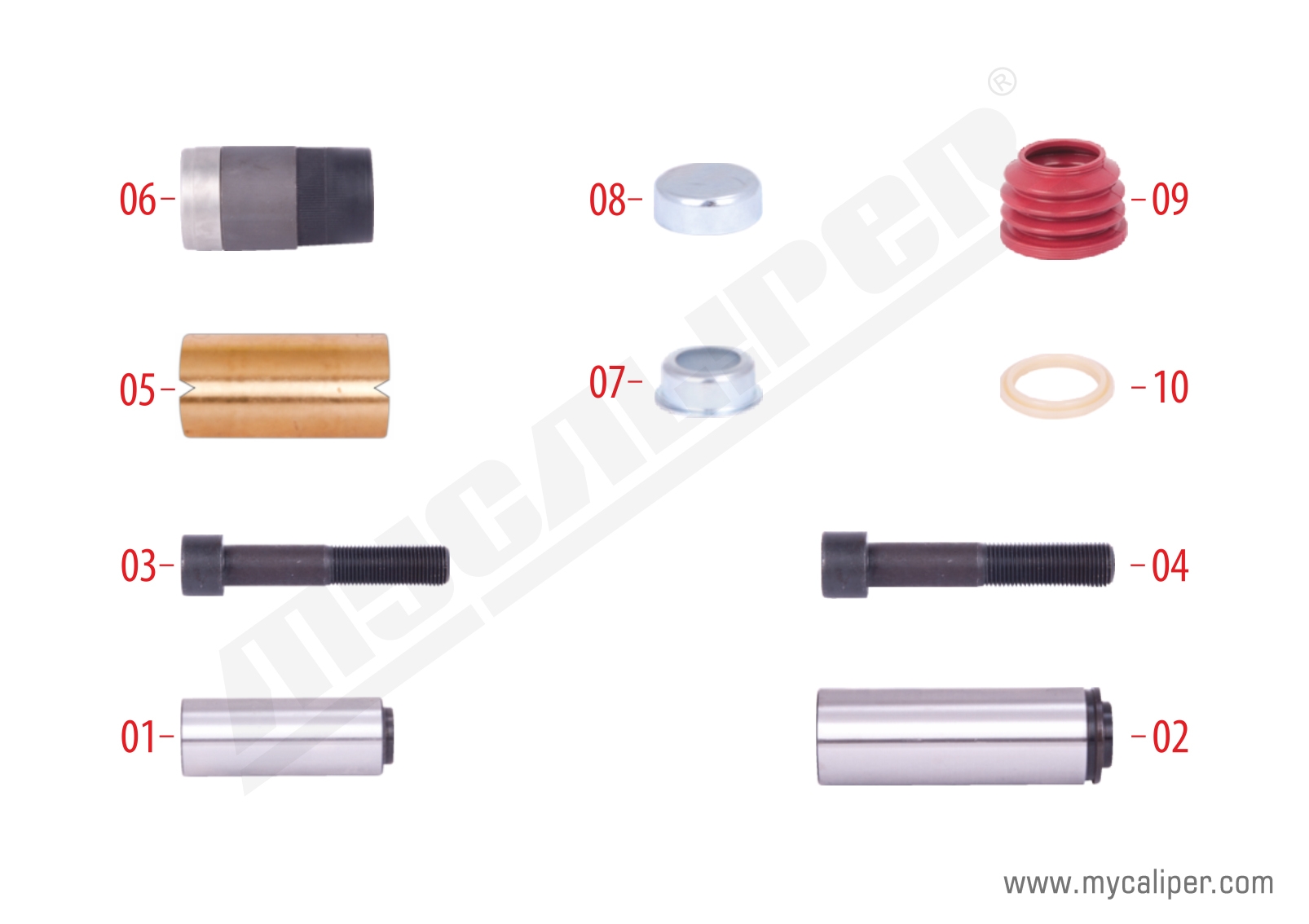 Caliper Guides & Seals Repair Kit 