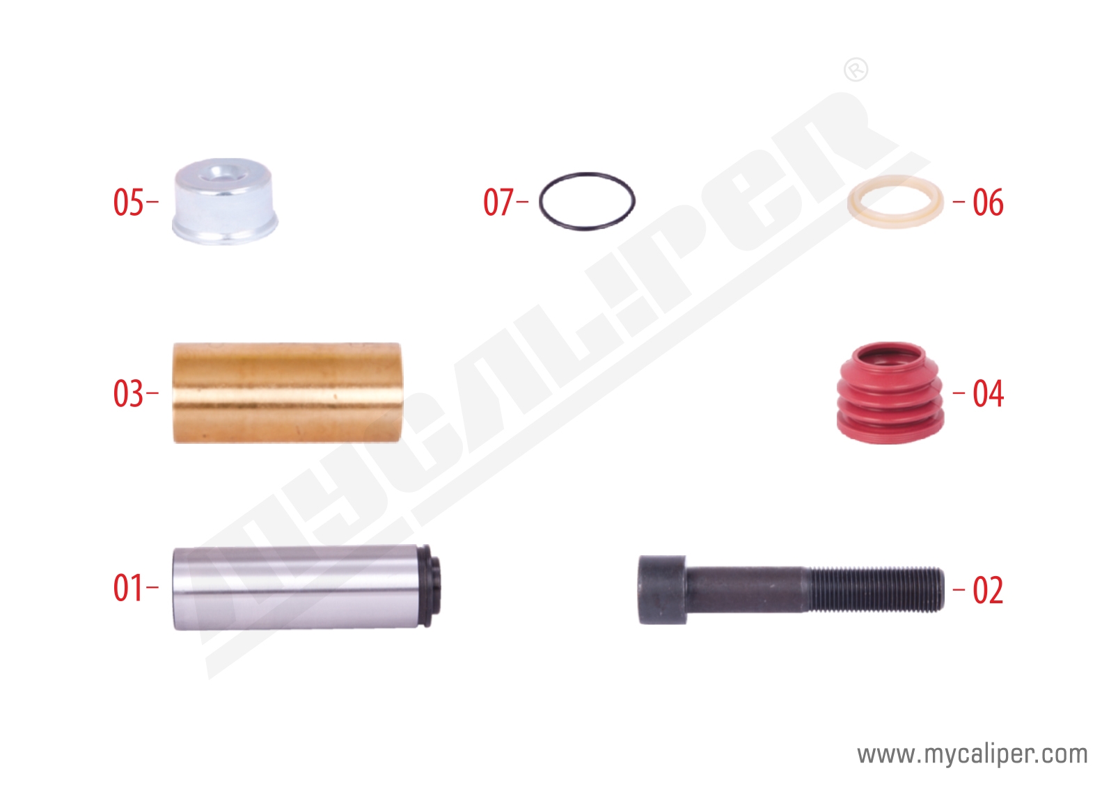 Caliper Guides & Seals Repair Kit