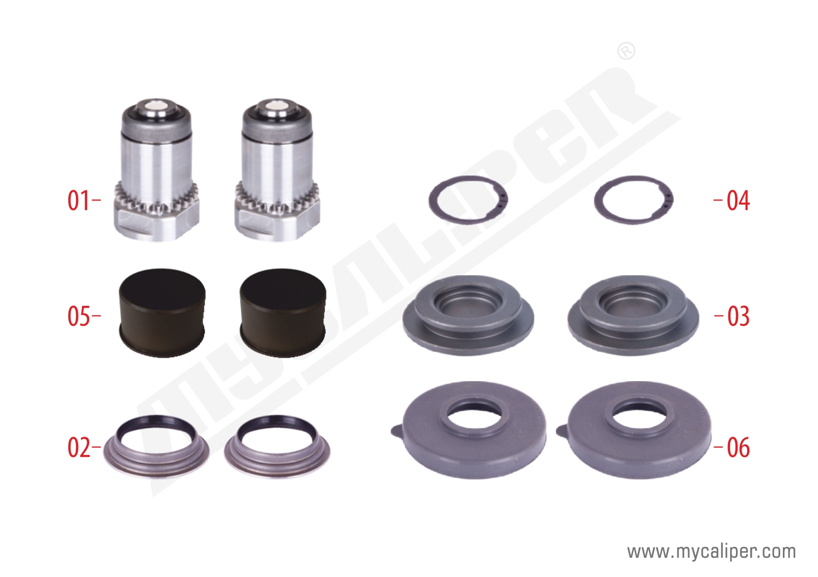 Caliper Adjuster Tappet Repair Kit (Left)