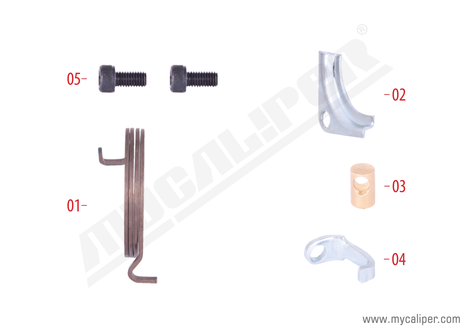 Caliper Spring & Retainers Repair Kit (Left)