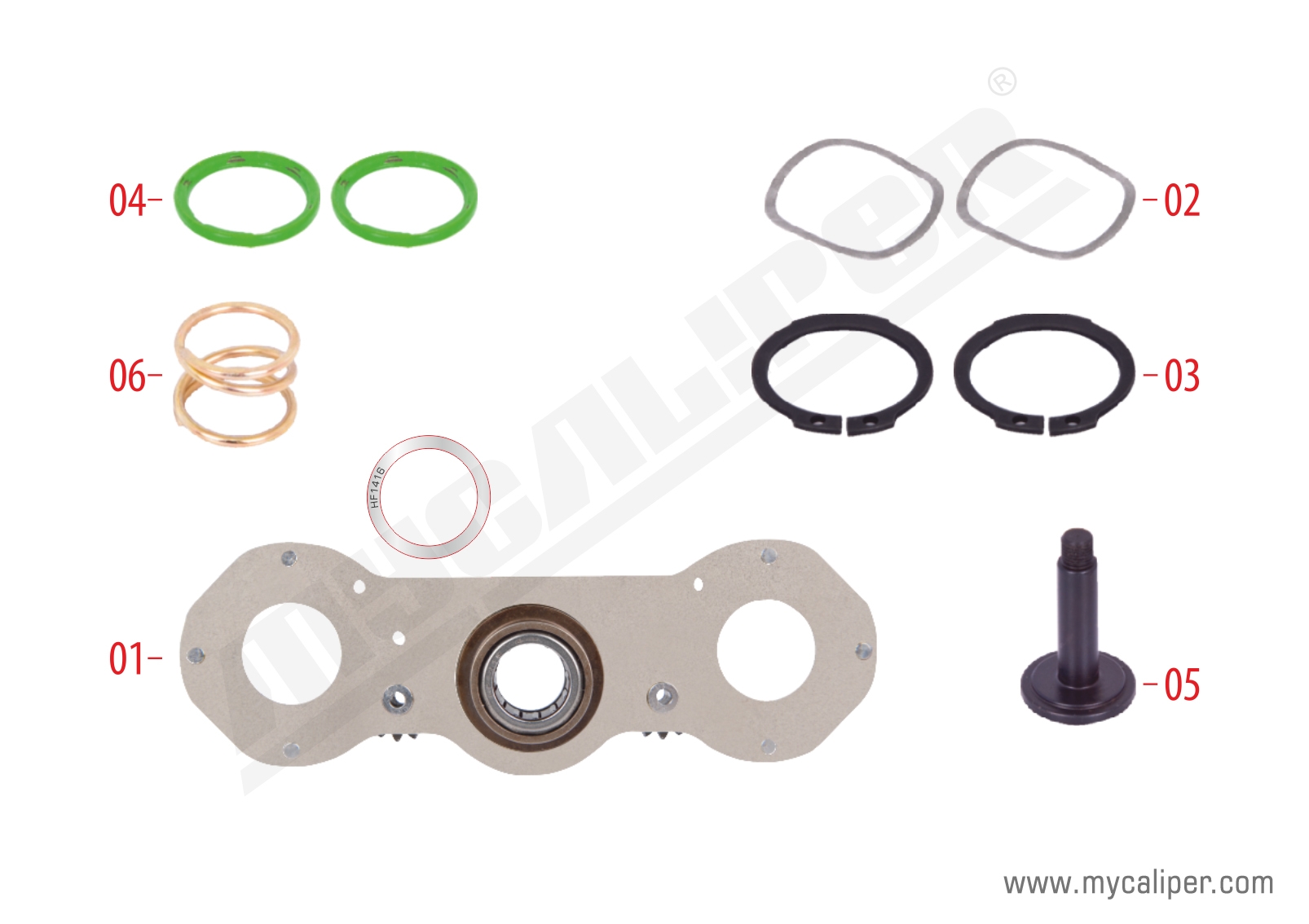 Caliper Adjusting Mechanism Repair Kit (Left) 