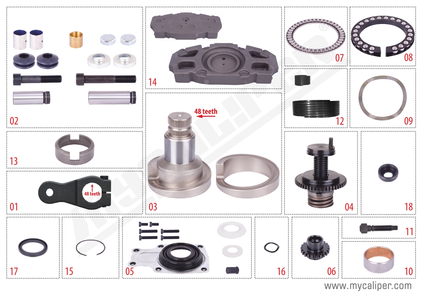 MERITOR D3 REPAIR SET (SHORT-LEFT)