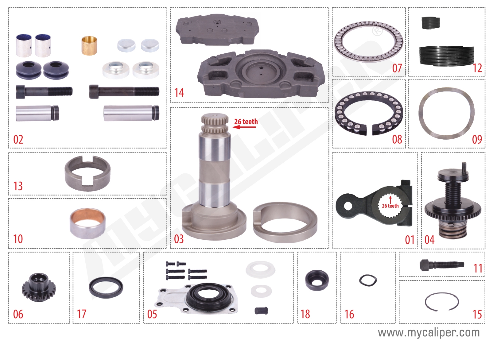 MERITOR D3 REPAIR SET (LONG-LEFT)