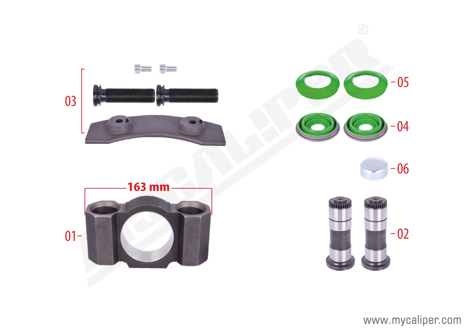 Caliper Assembly Kit (Left) 