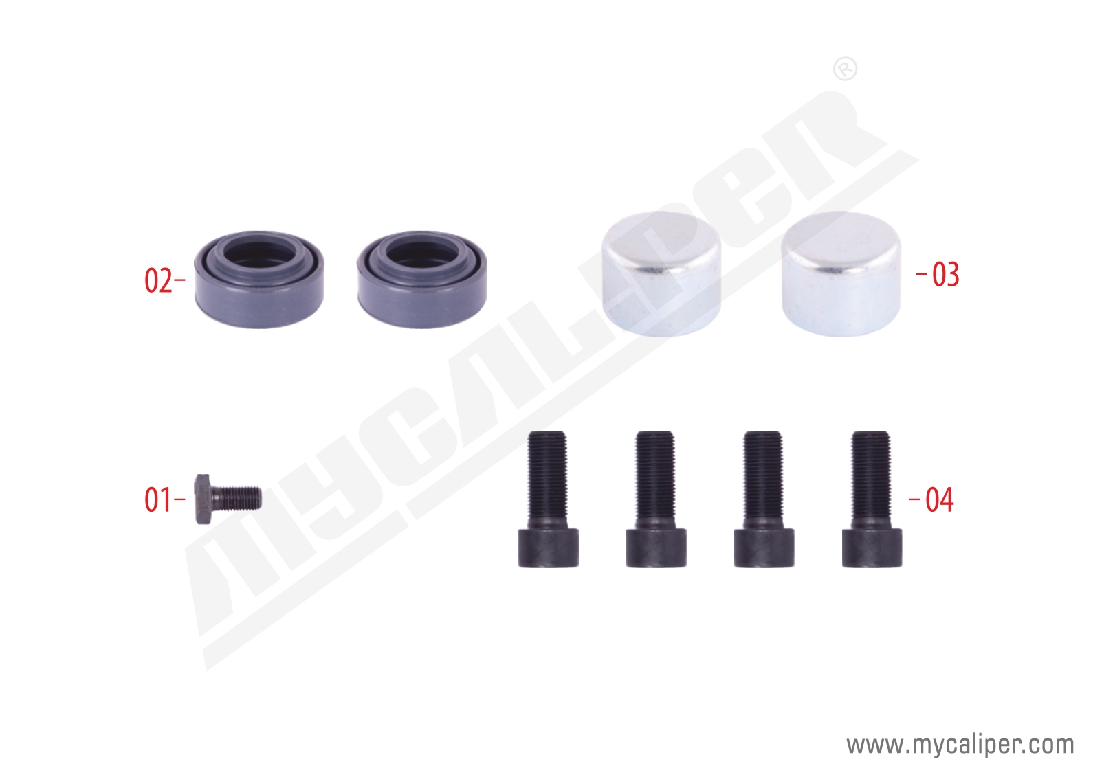 Caliper Seals & Bolts Repair Kit 